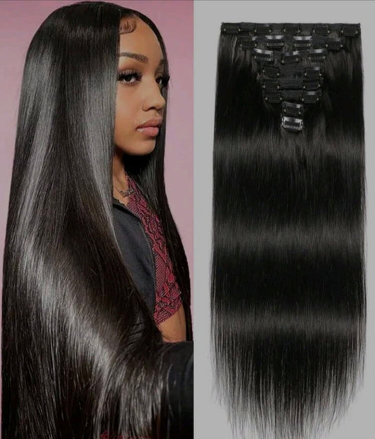 Long Straight Clip In Extensions